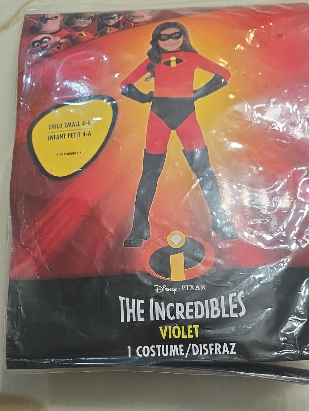 Disney The Incredibles Violet Costume - Red, Black, Yellow